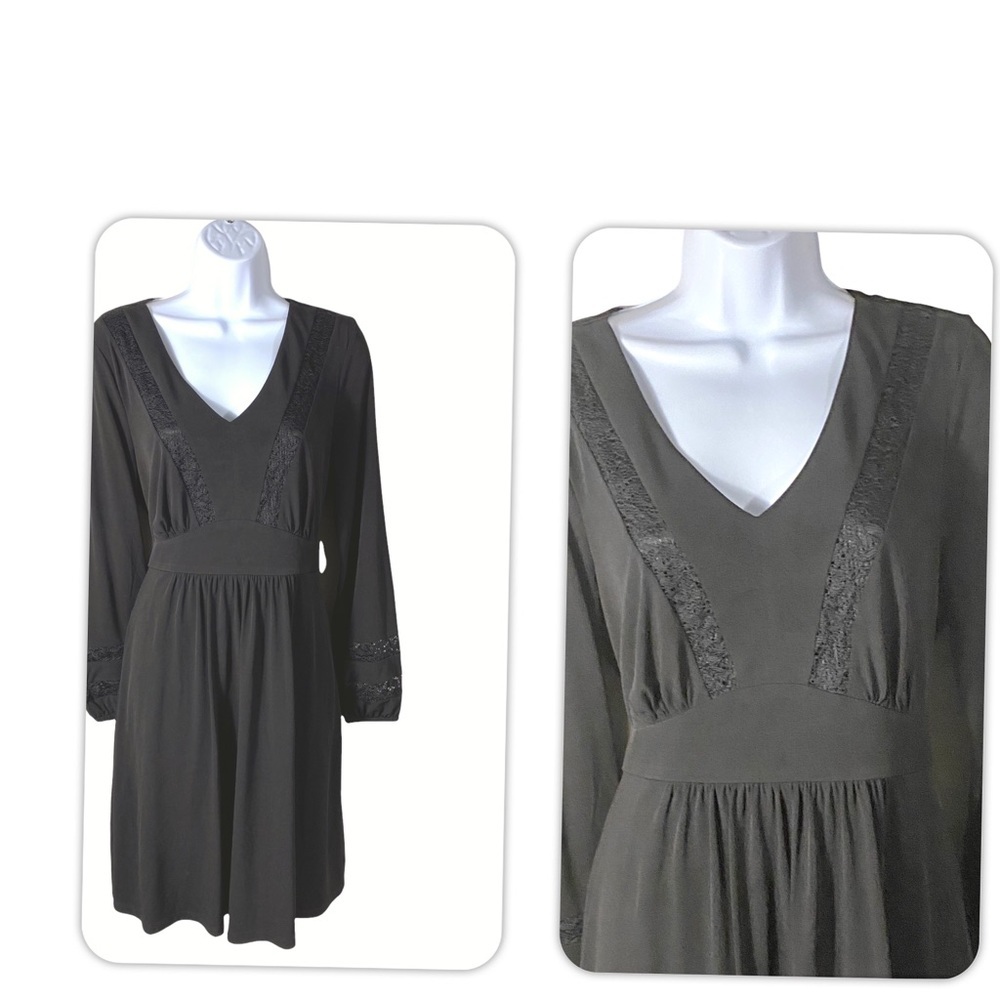 Thalia Sodi Long Sleeve Black Dress Sz Medium